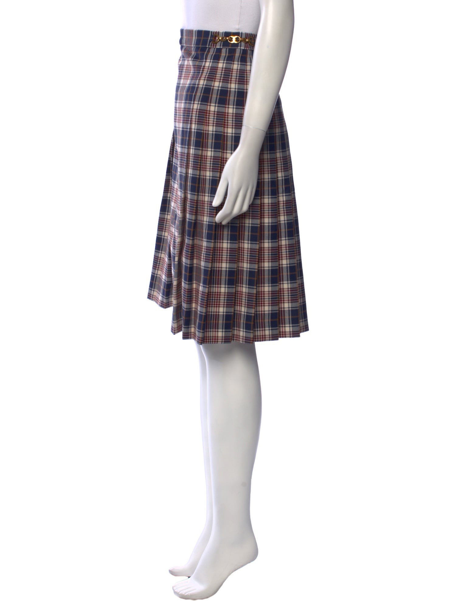 Tory Burch Plaid Print Knee-Length Skirt w/ Tags