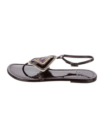 Tory Burch Patent Leather Slingback Sandals