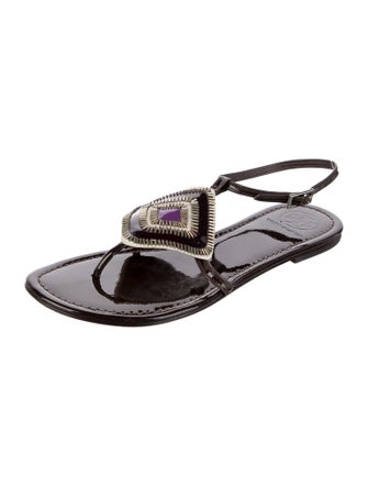 Tory Burch Patent Leather Slingback Sandals