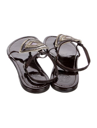 Tory Burch Patent Leather Slingback Sandals