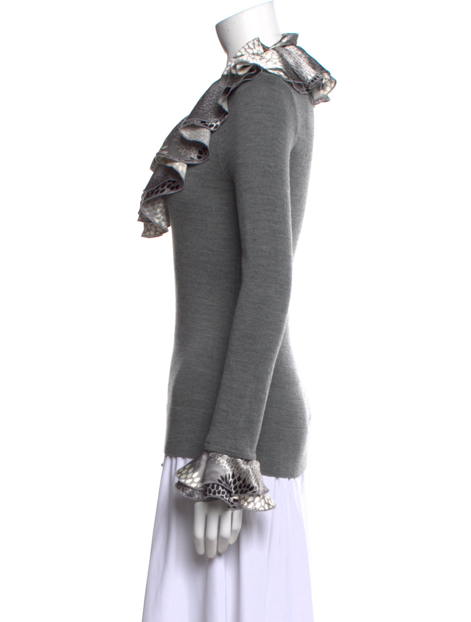 Tory Burch Wool Graphic Print Top