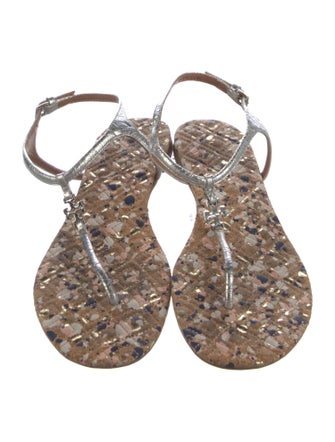 Tory Burch Leather T-Strap Sandals