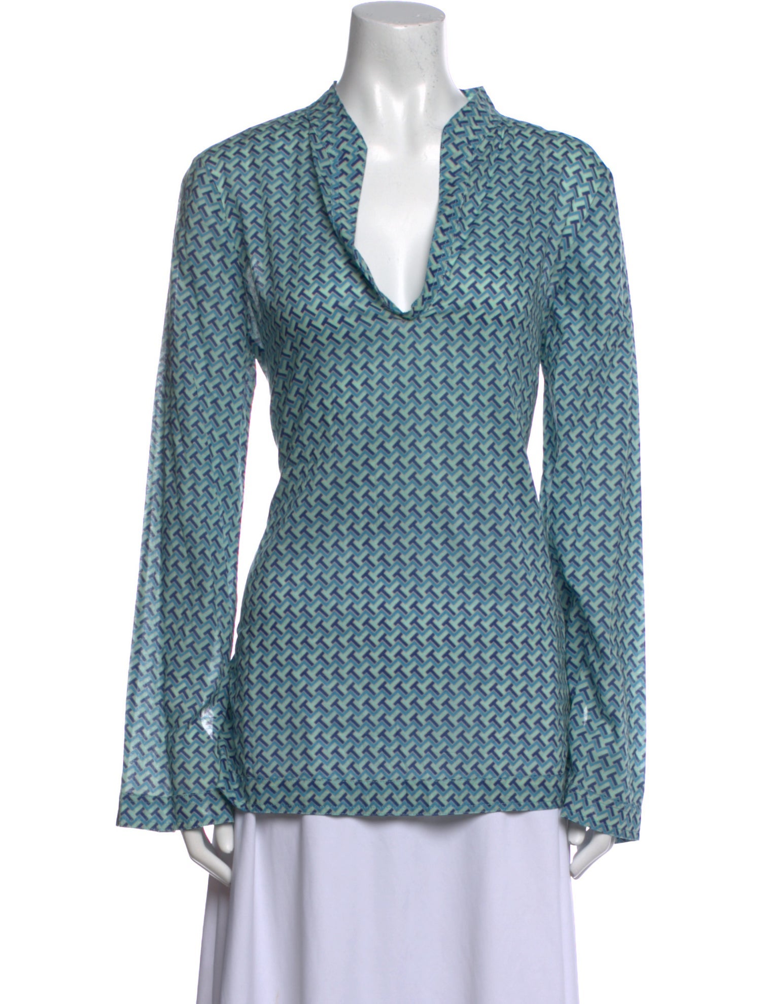 Tory Burch Printed V-Neck Tunic