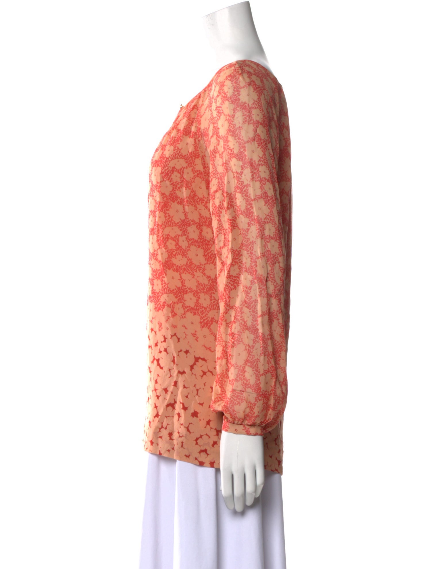 Tory Burch Silk Floral Print Blouse