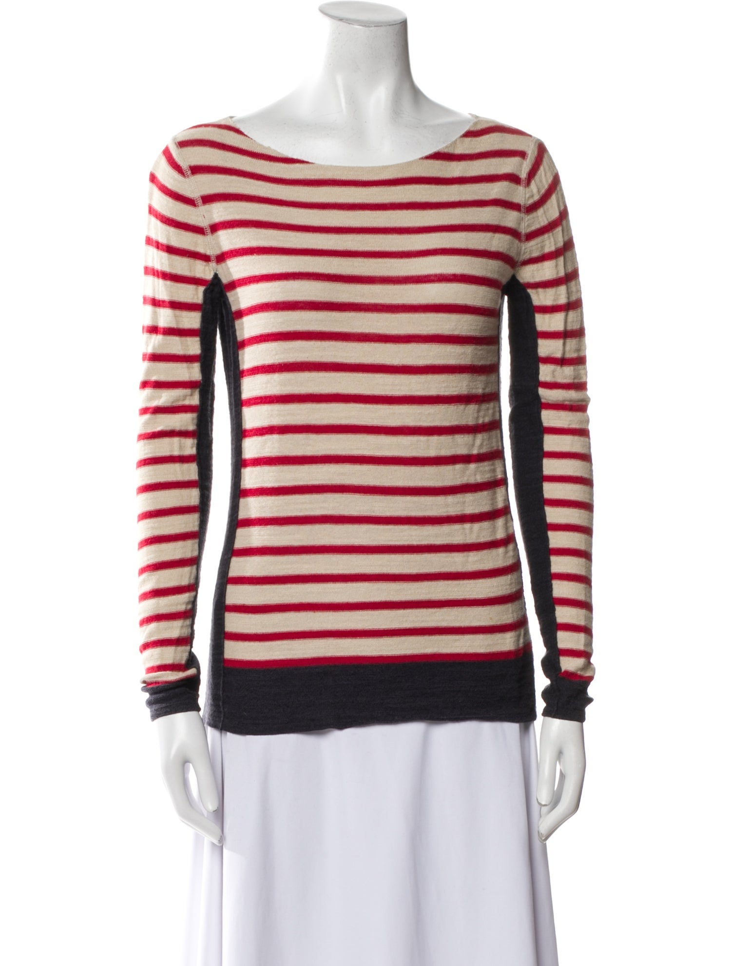 Tory Burch Striped Scoop Neck Top