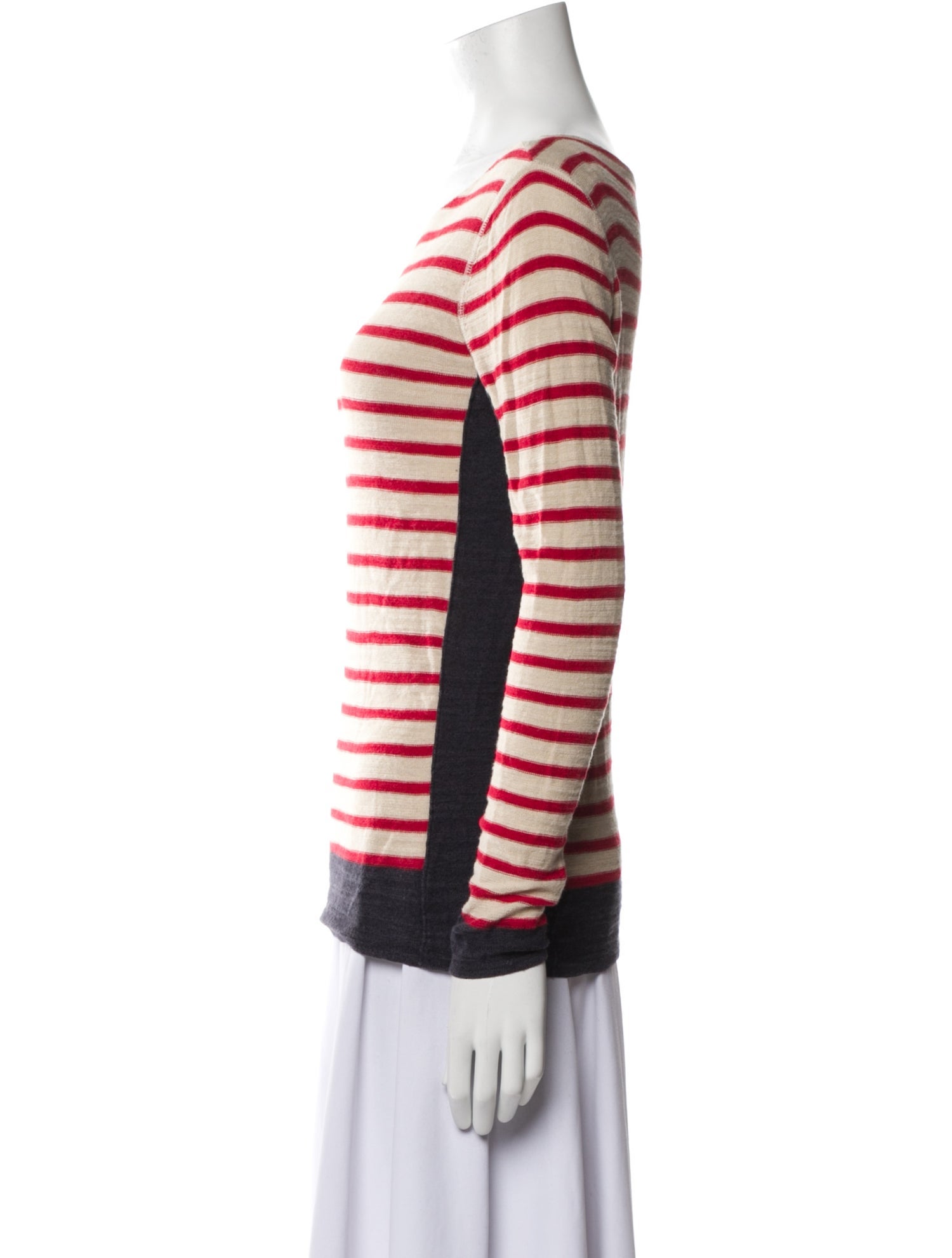 Tory Burch Striped Scoop Neck Top