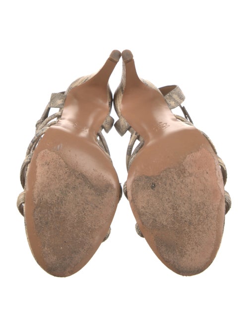 Tory Burch Embossed Leather Animal Print Sandals