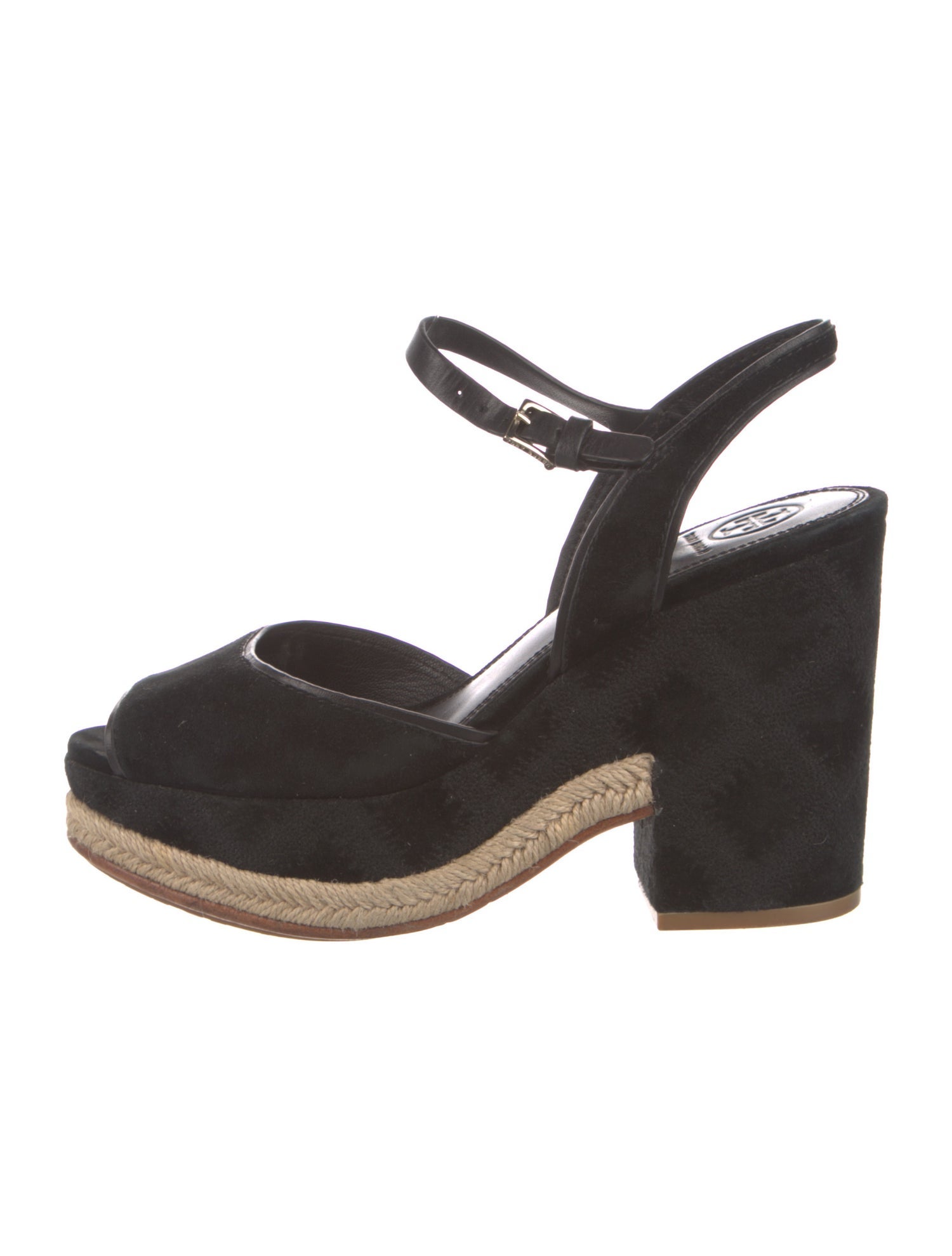 Tory Burch Suede Embroidered Accent Espadrilles