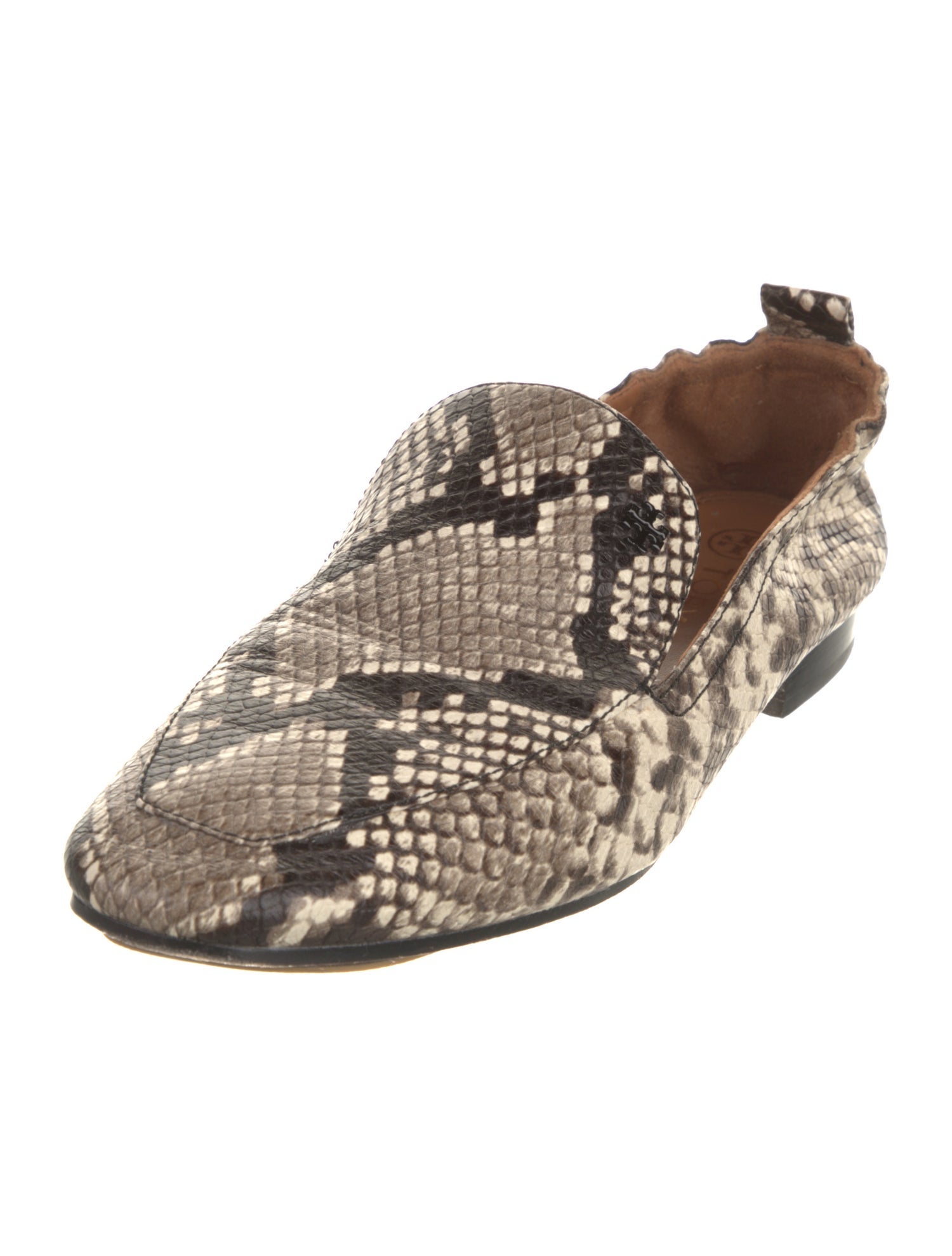 Tory Burch Leather Animal Print Loafers