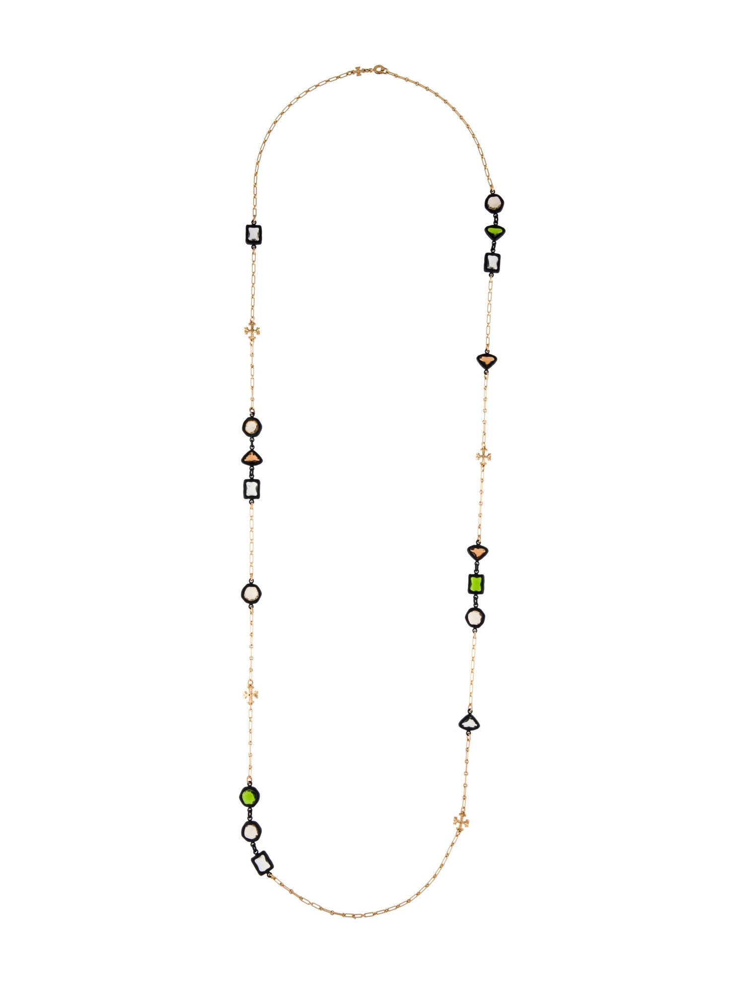Tory Burch Resin & Crystal Roxanne Long Station Necklace