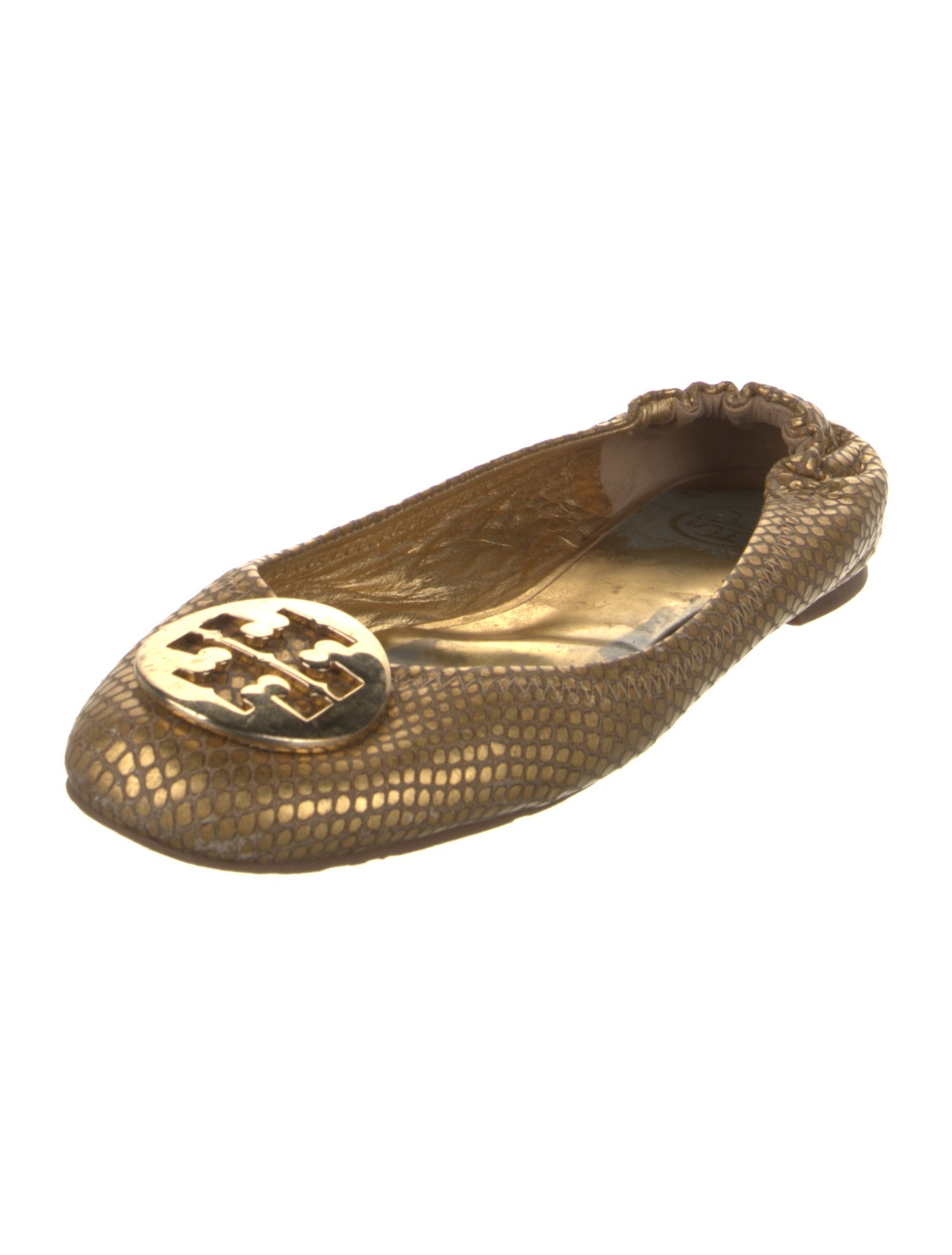 Tory Burch Embossed Leather Ballet Flats