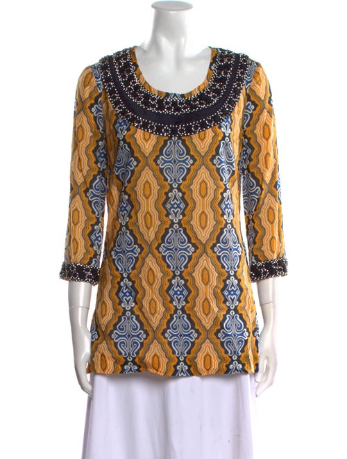 Tory Burch Printed Scoop Neck Tunic