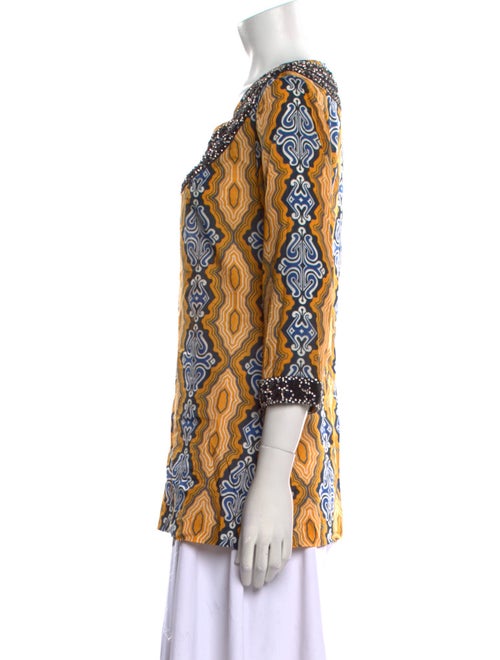 Tory Burch Printed Scoop Neck Tunic