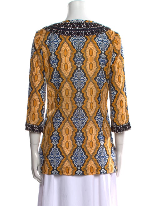 Tory Burch Printed Scoop Neck Tunic