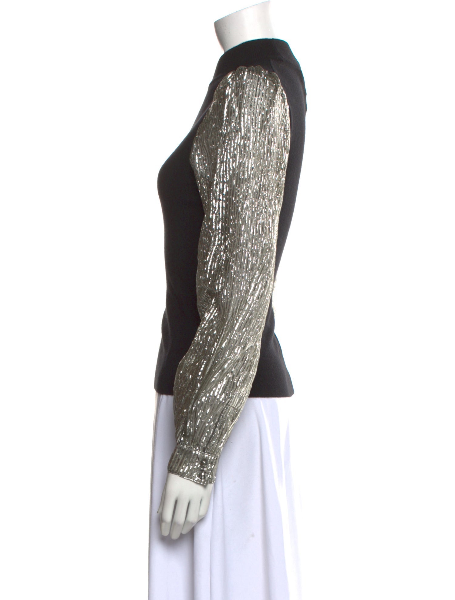 Tory Burch Cashmere Colorblock Pattern Sweater