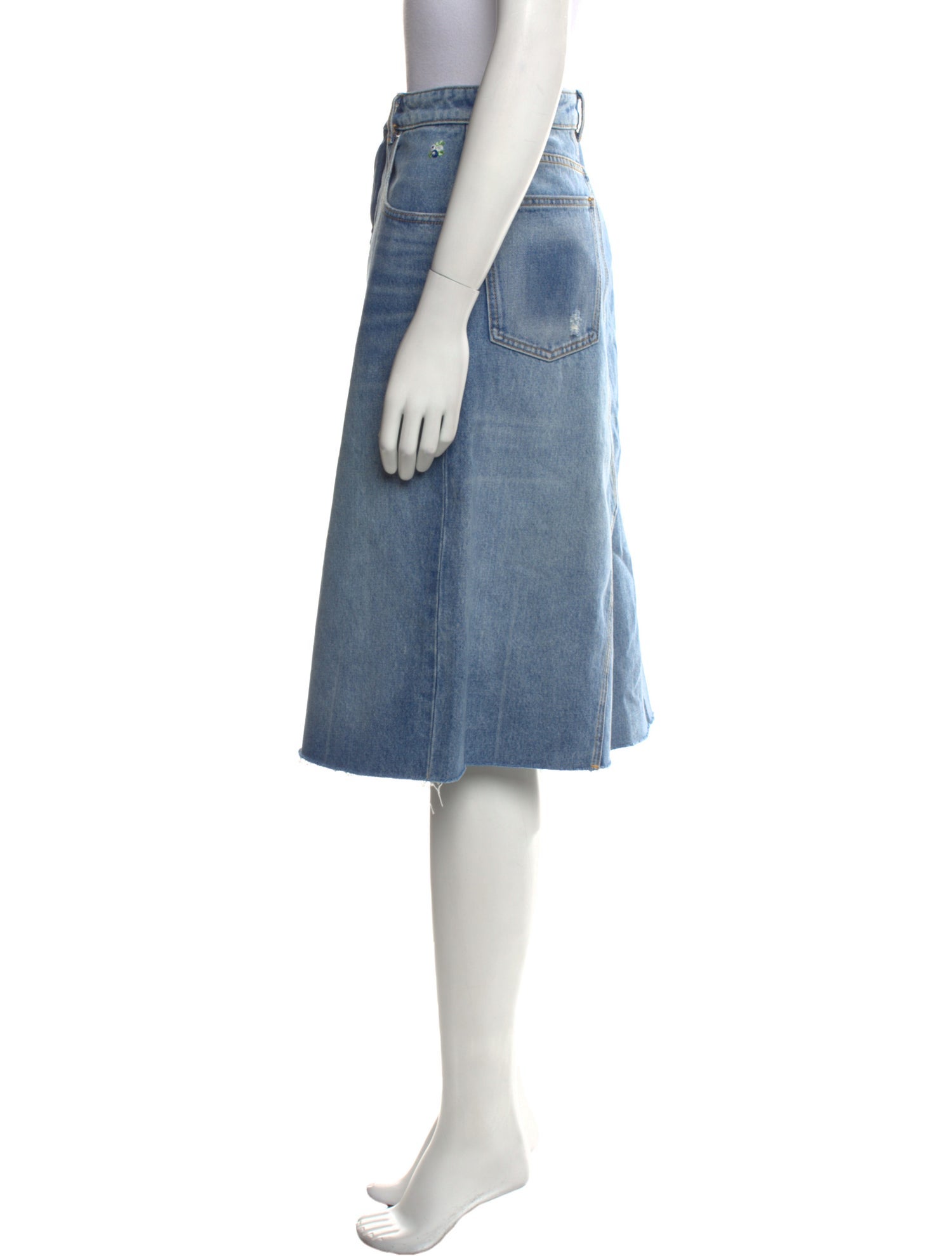 Tory Burch Embroidered Accent Knee-Length Skirt