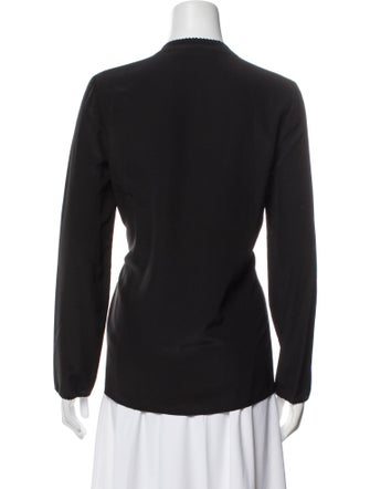 Tory Burch Silk Crew Neck Button-Up Top