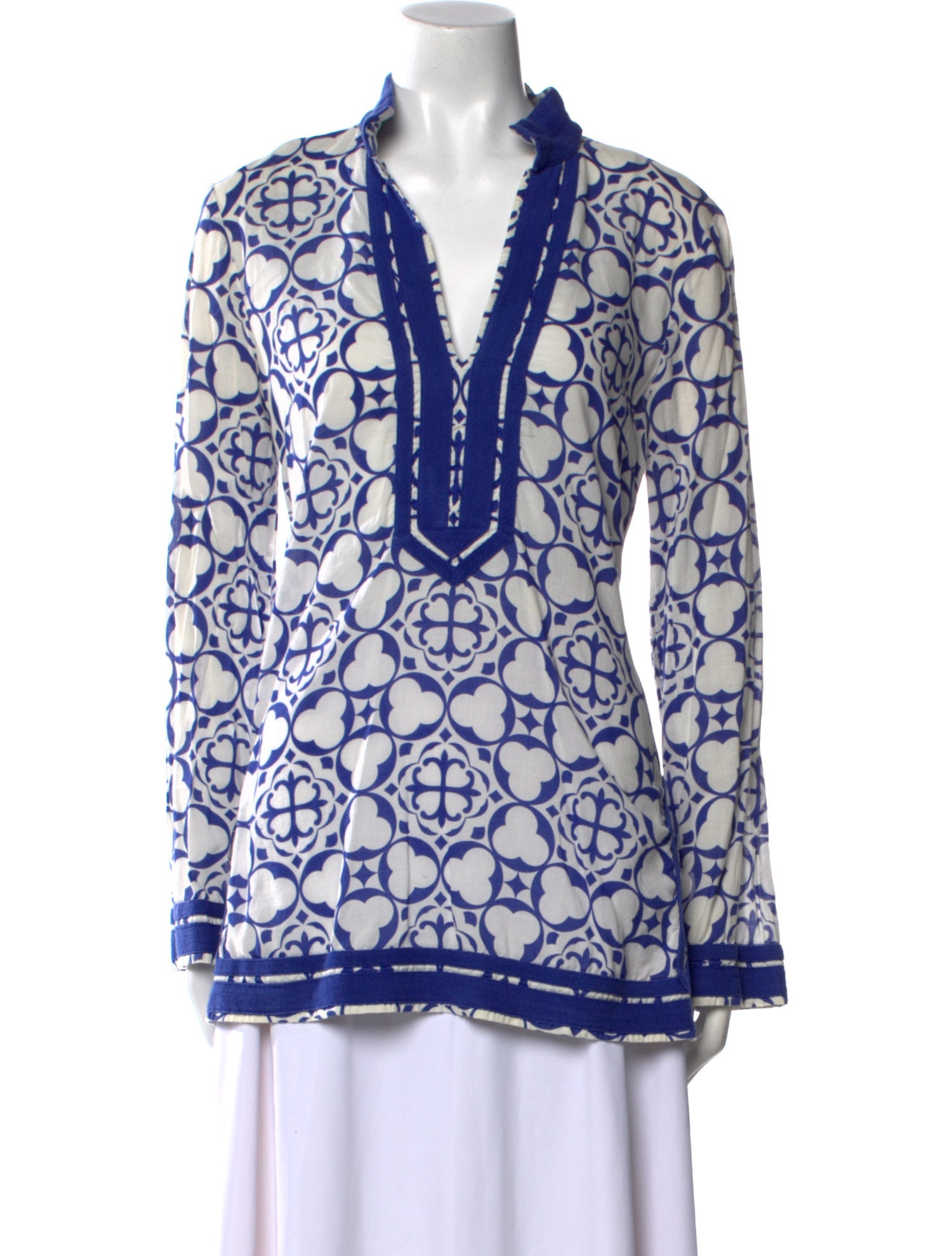 Tory Burch Printed V-Neck Tunic