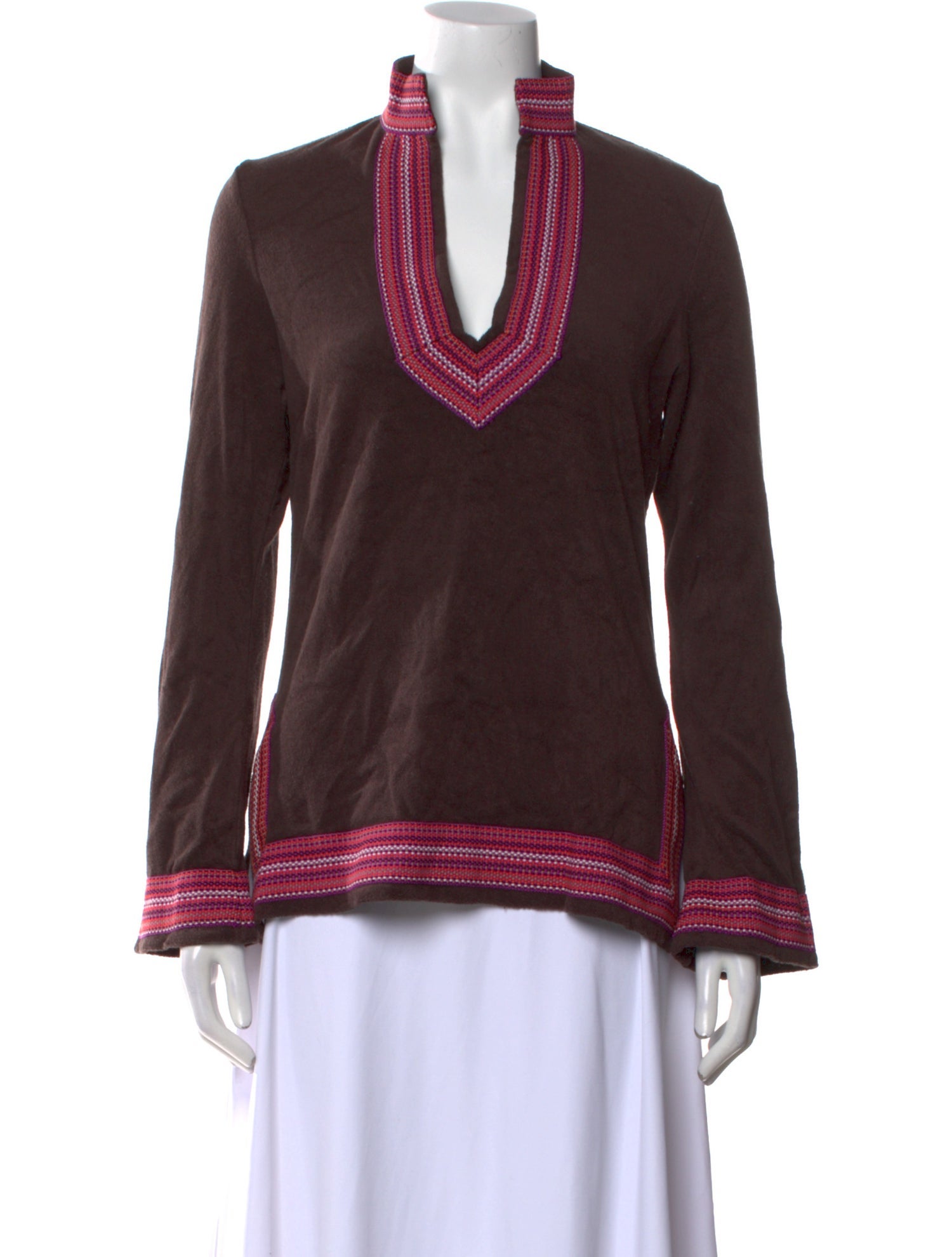 Tory Burch V-Neck Long Sleeve Tunic