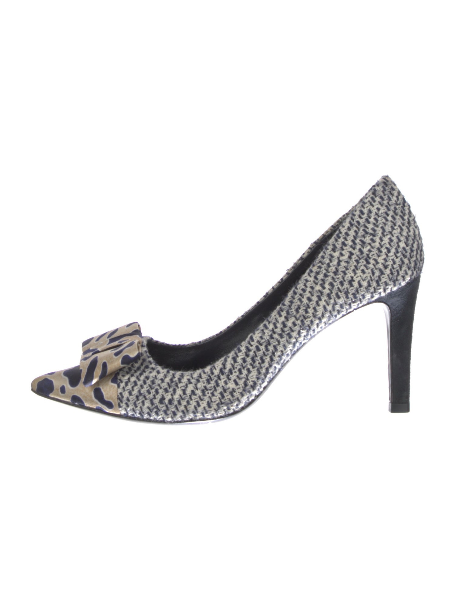 Tory Burch Tweed Animal Print Pumps