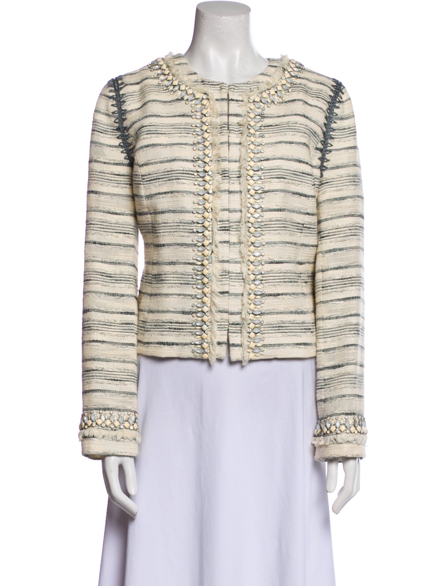 Tory Burch Striped Evening Jacket