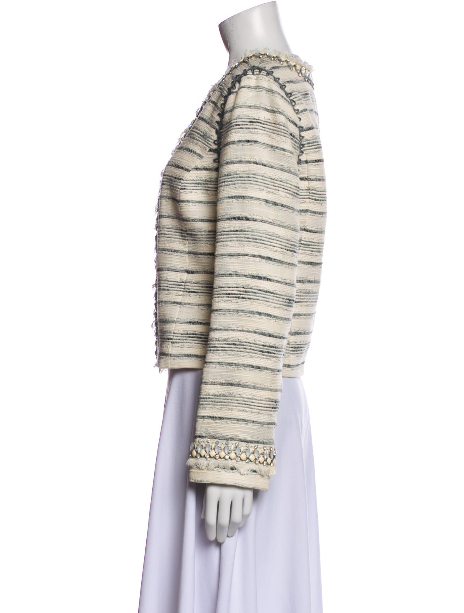 Tory Burch Striped Evening Jacket