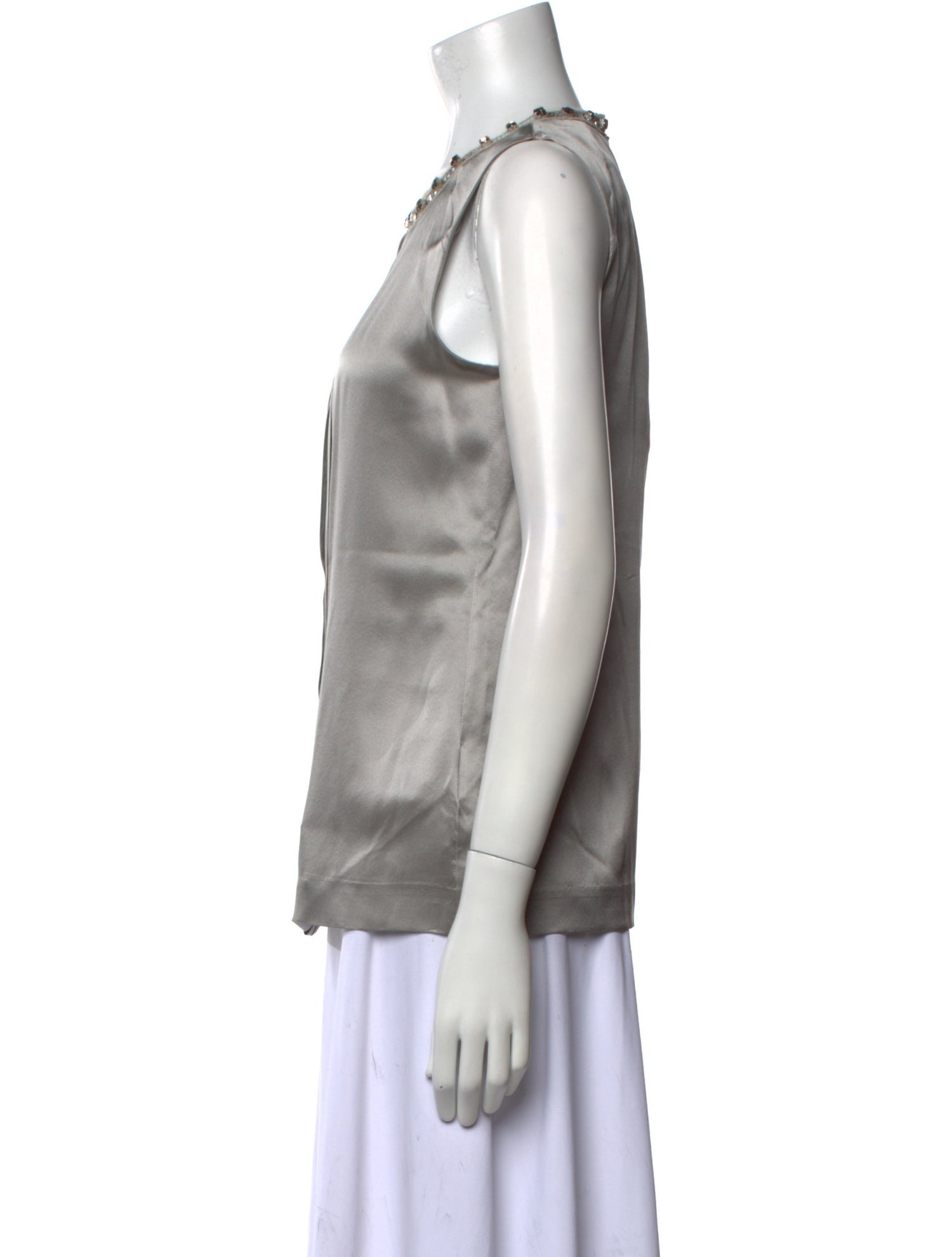 Tory Burch Silk Scoop Neck Top