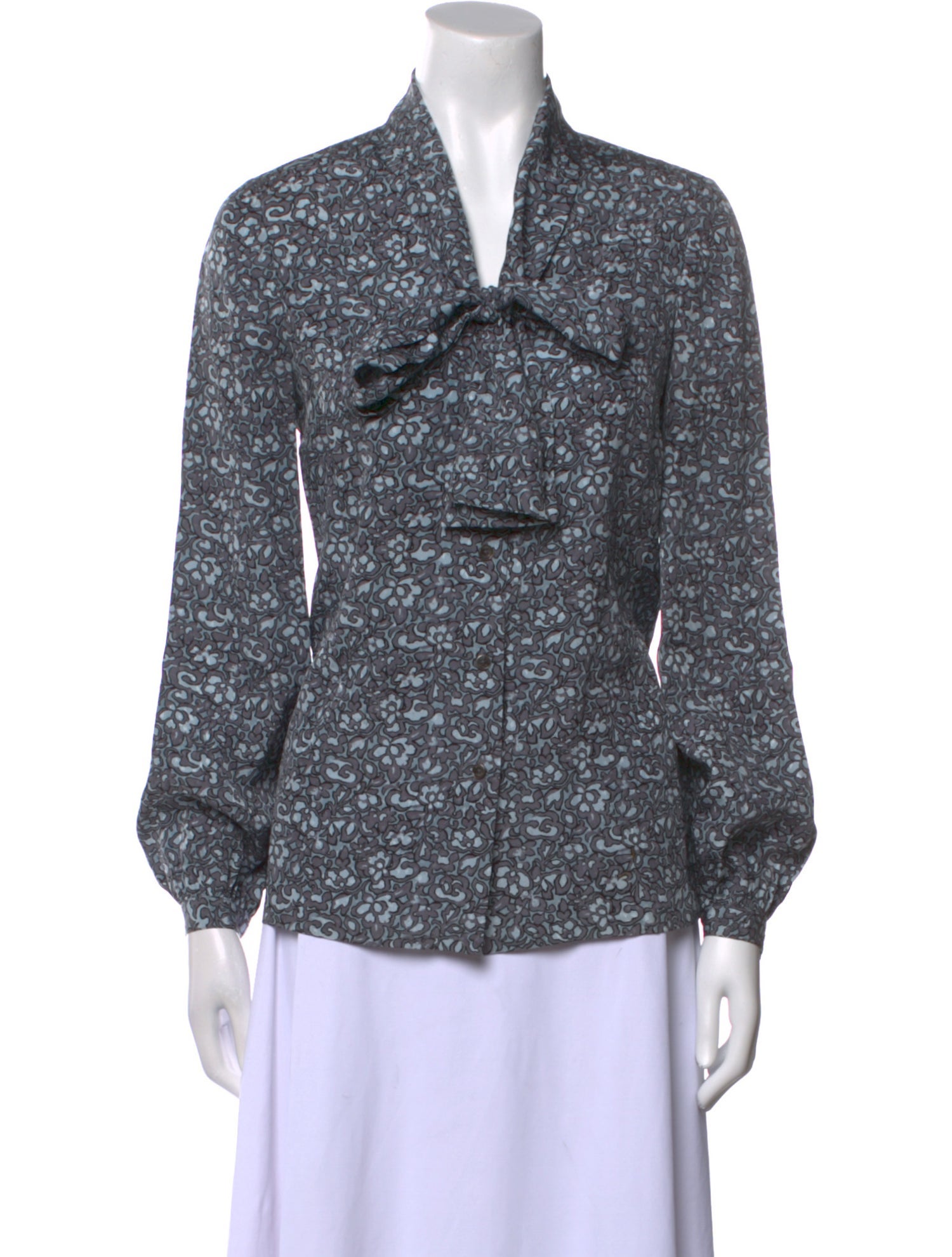 Tory Burch Silk Floral Print Blouse