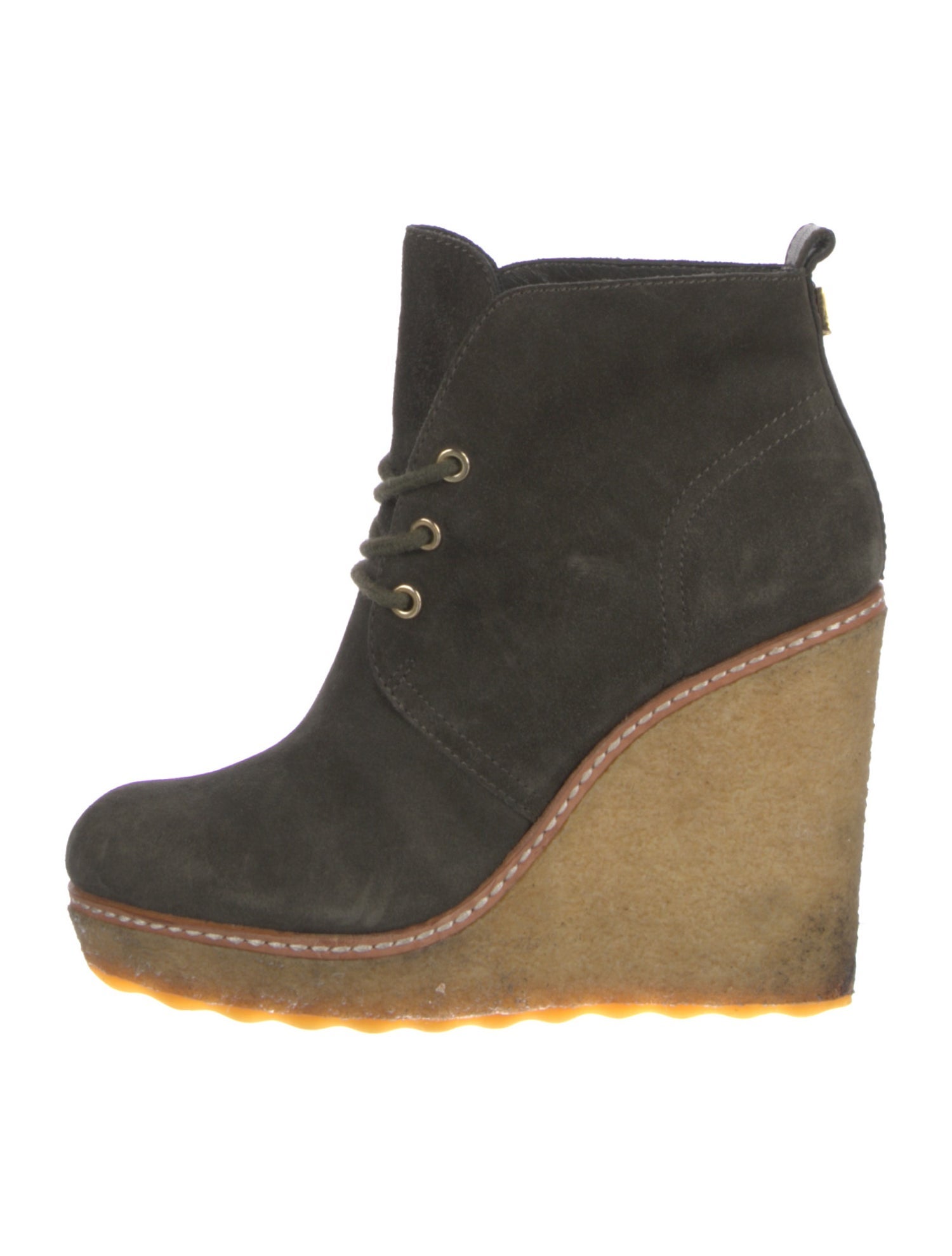 Tory Burch Suede Lace-Up Boots