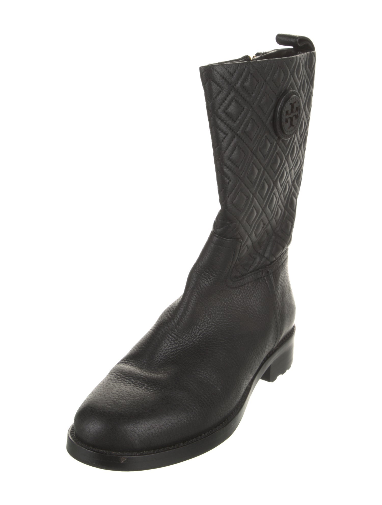 Tory Burch Leather Moto Boots