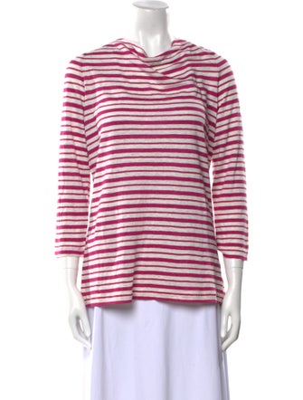 Tory Burch Linen Striped Top