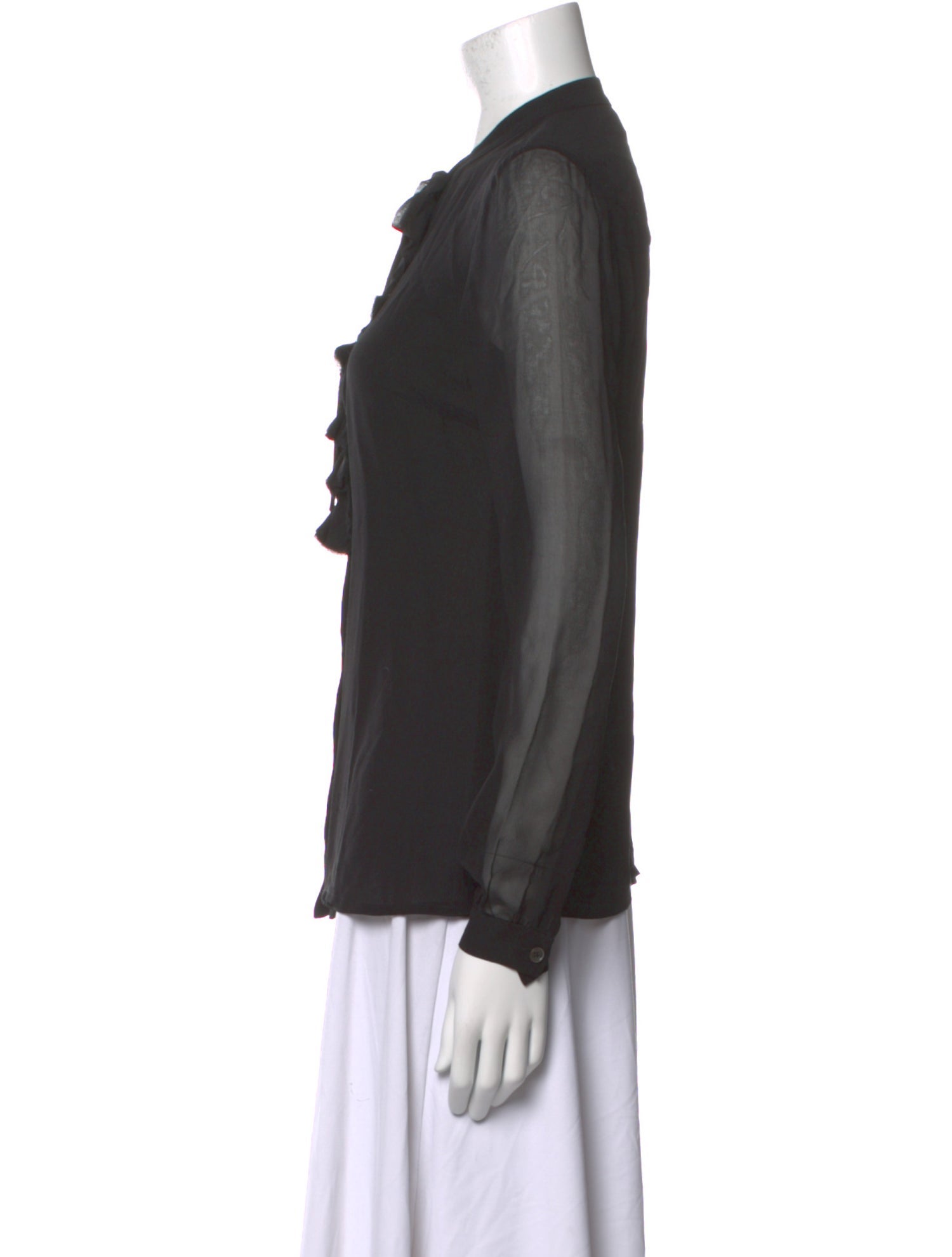 Tory Burch Silk Tie Neck Blouse