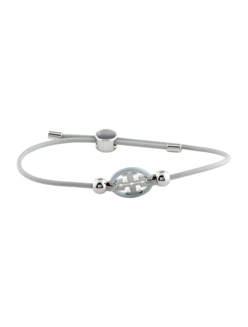 Tory Burch Leather & Enamel Icon Slider Bracelet