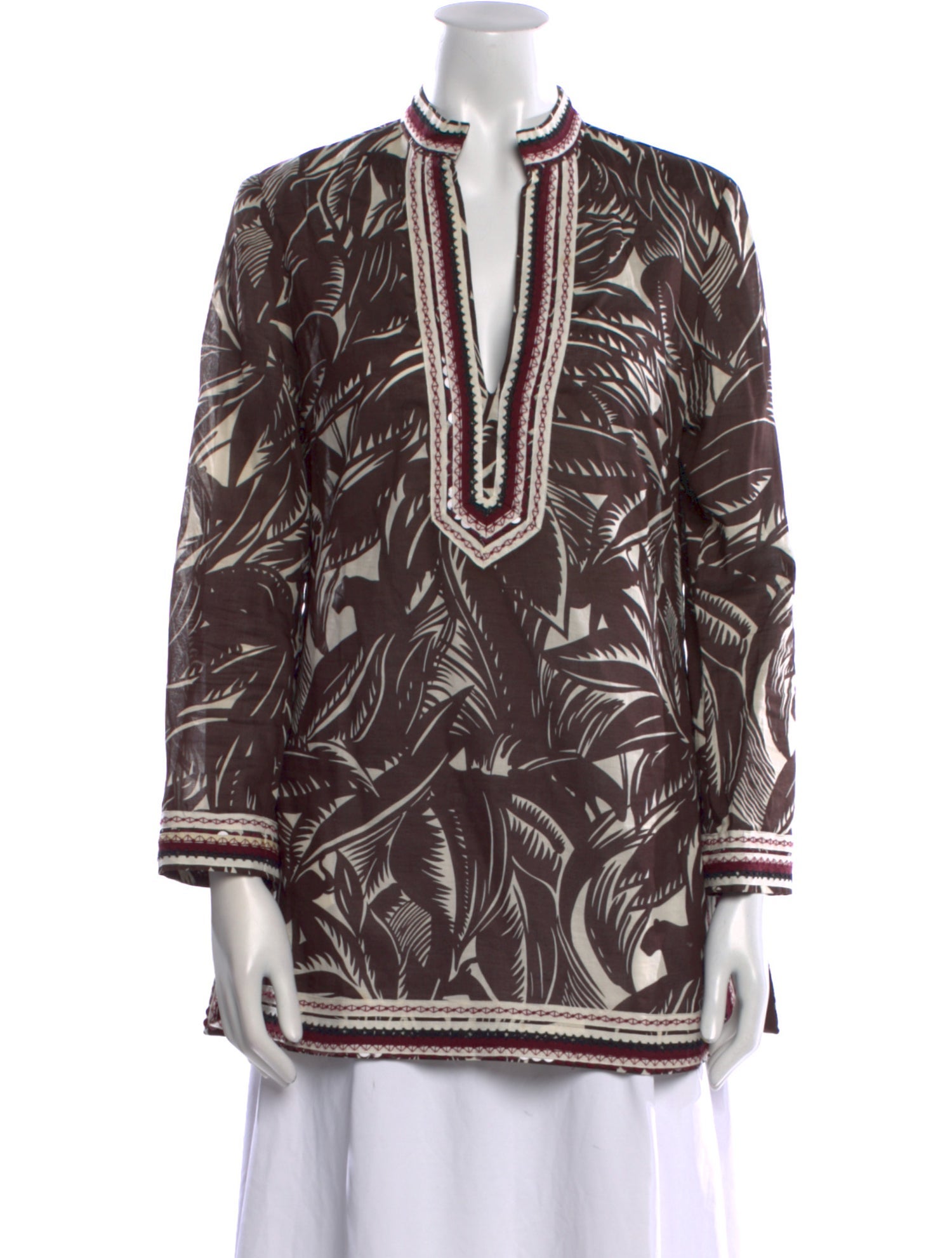 Tory Burch Printed V-Neck Tunic