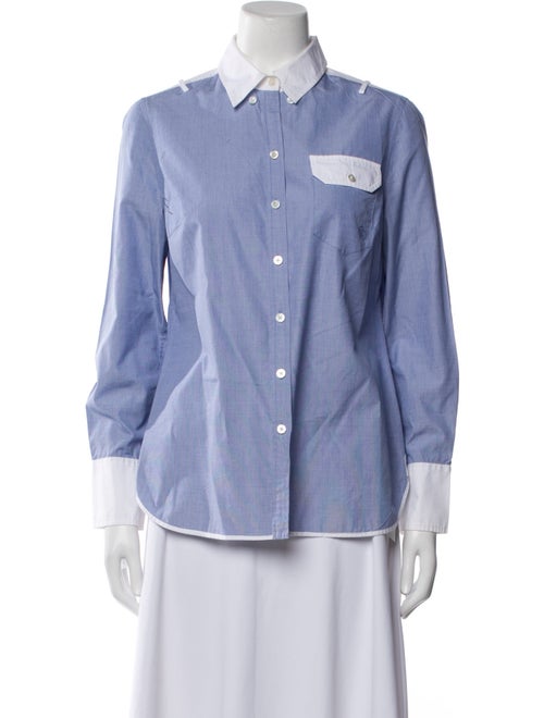 Tory Burch Long Sleeve Button-Up Top