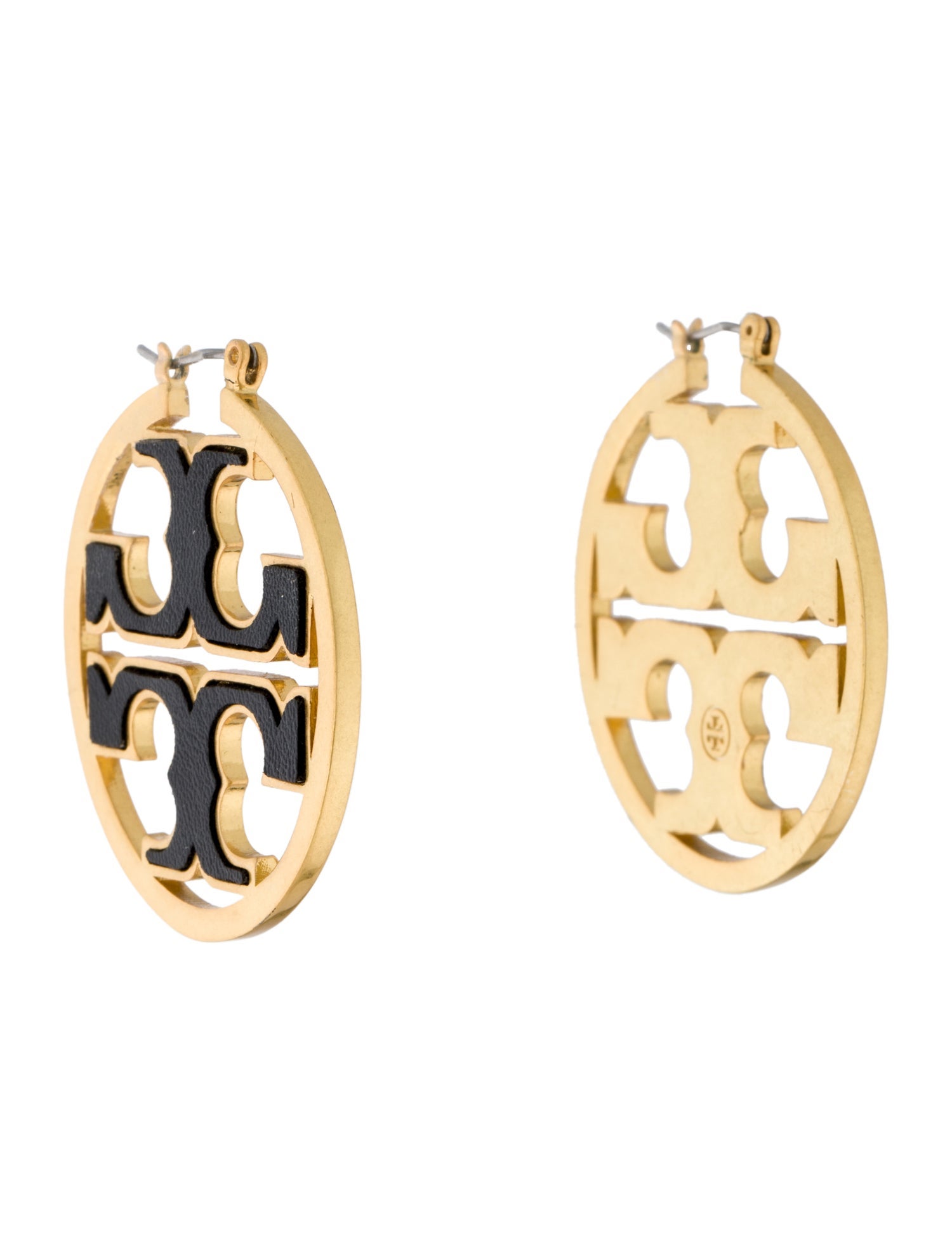 Tory Burch Enamel Miller Hoop Earrings