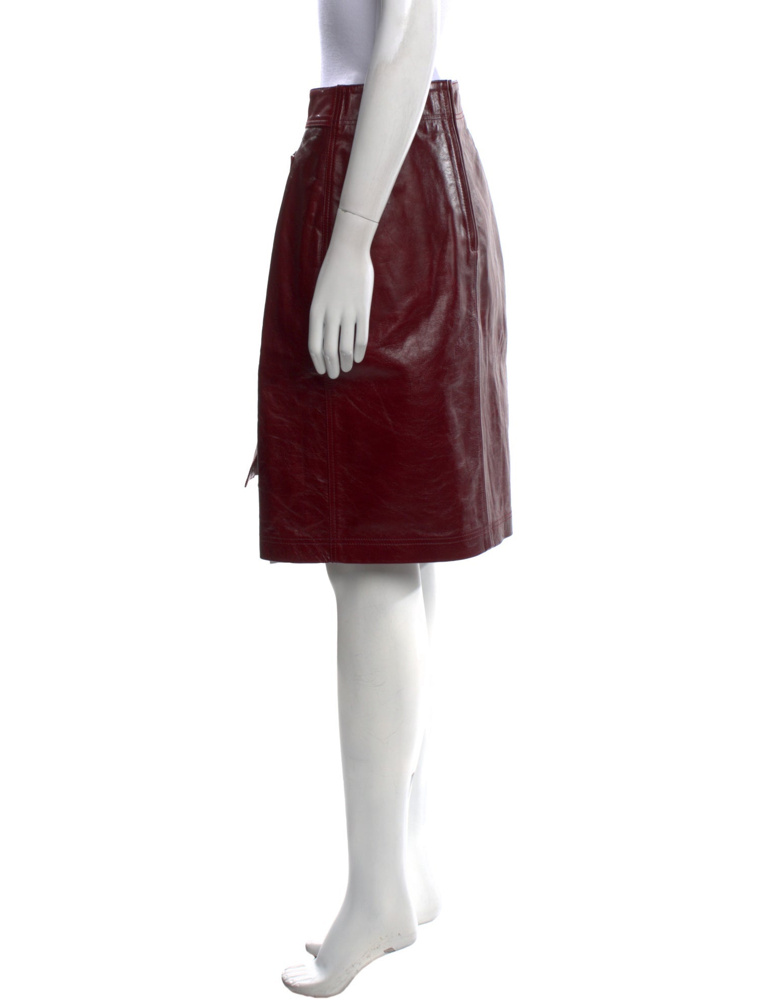 Tory Burch Leather Knee-Length Skirt