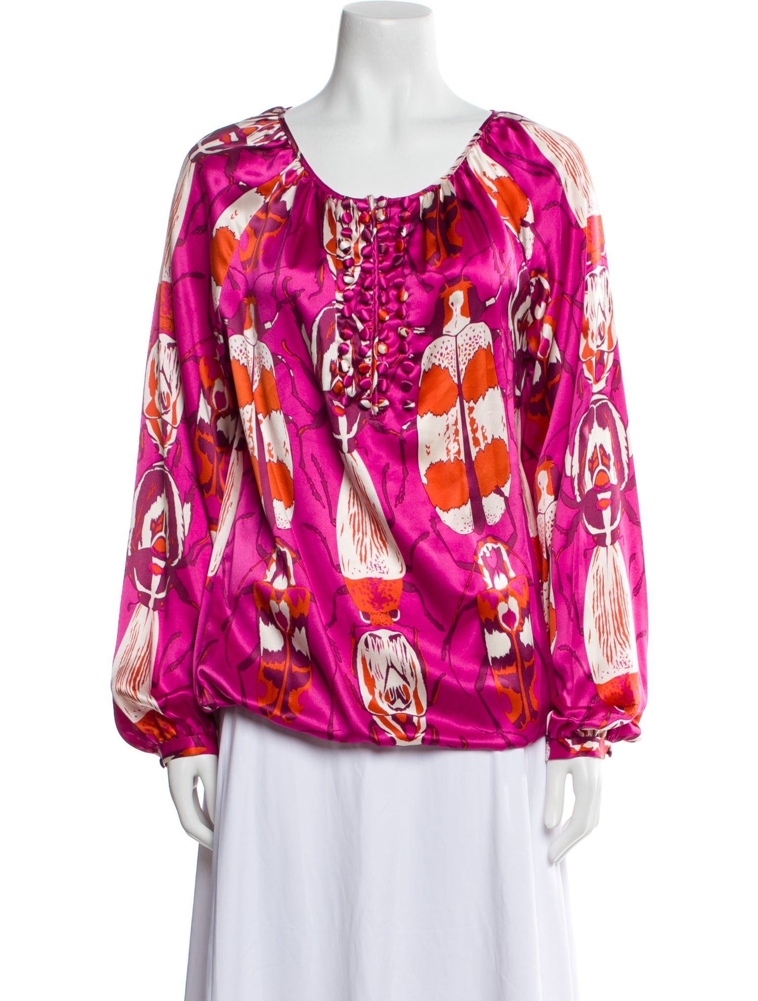 Tory Burch Silk Floral Print Blouse