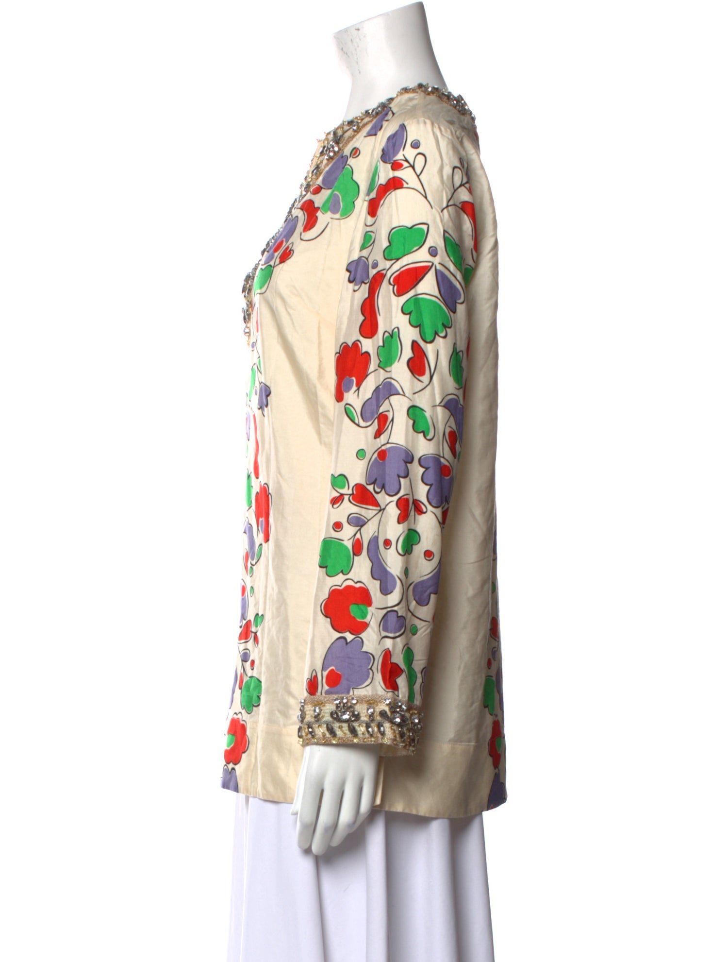 Tory Burch Silk Floral Print Tunic