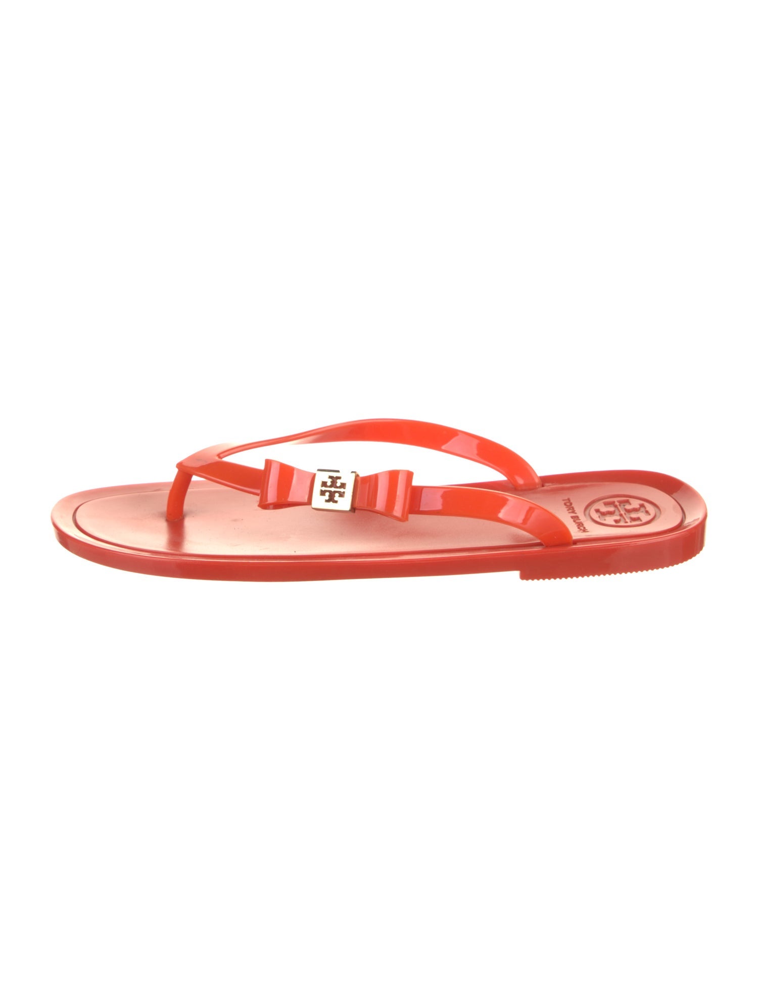 Tory Burch Rubber Bow Accents Flip Flops
