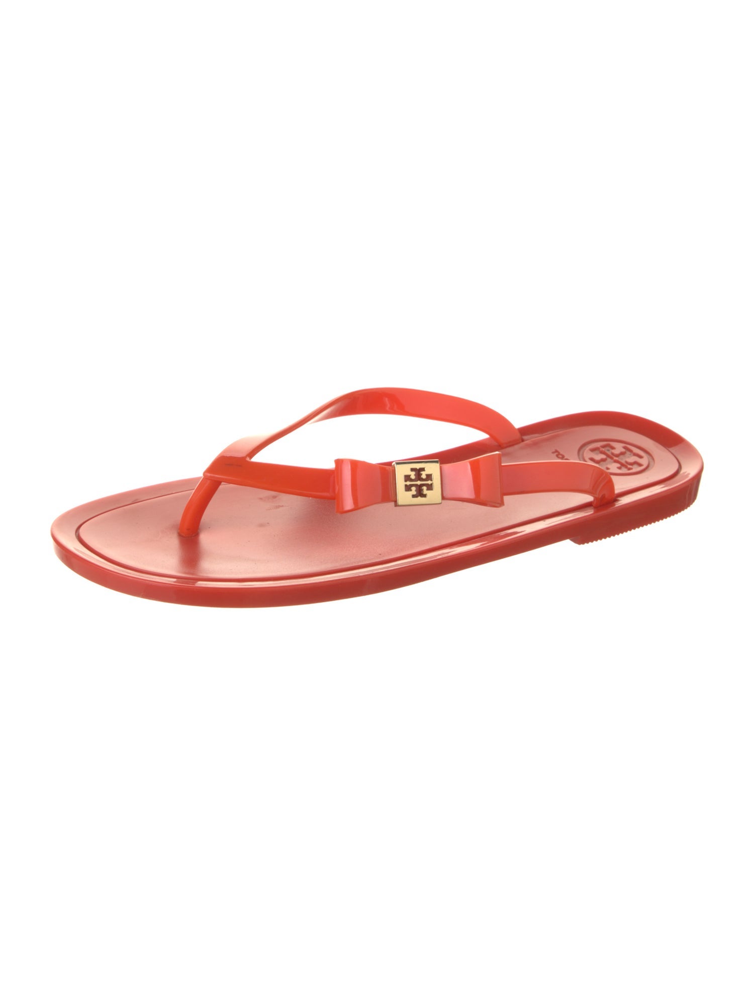 Tory Burch Rubber Bow Accents Flip Flops