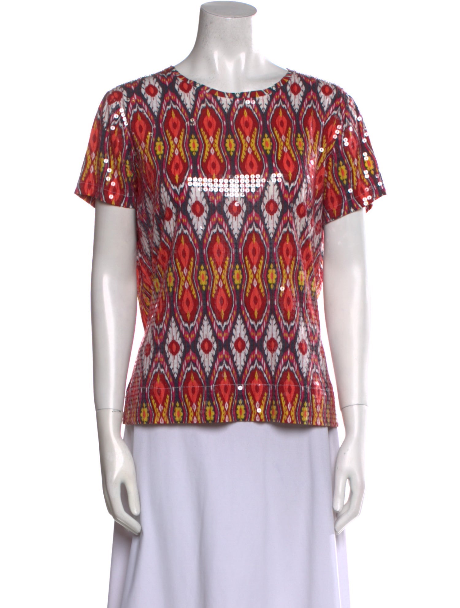 Tory Burch Printed Crew Neck T-Shirt