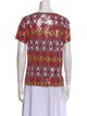 Tory Burch Printed Crew Neck T-Shirt