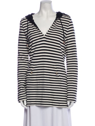 Tory Burch Striped V-Neck Tunic