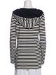 Tory Burch Striped V-Neck Tunic