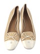 Tory Burch Straw Bow Accents Flats