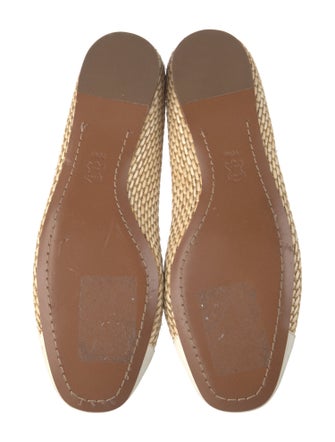 Tory Burch Straw Bow Accents Flats