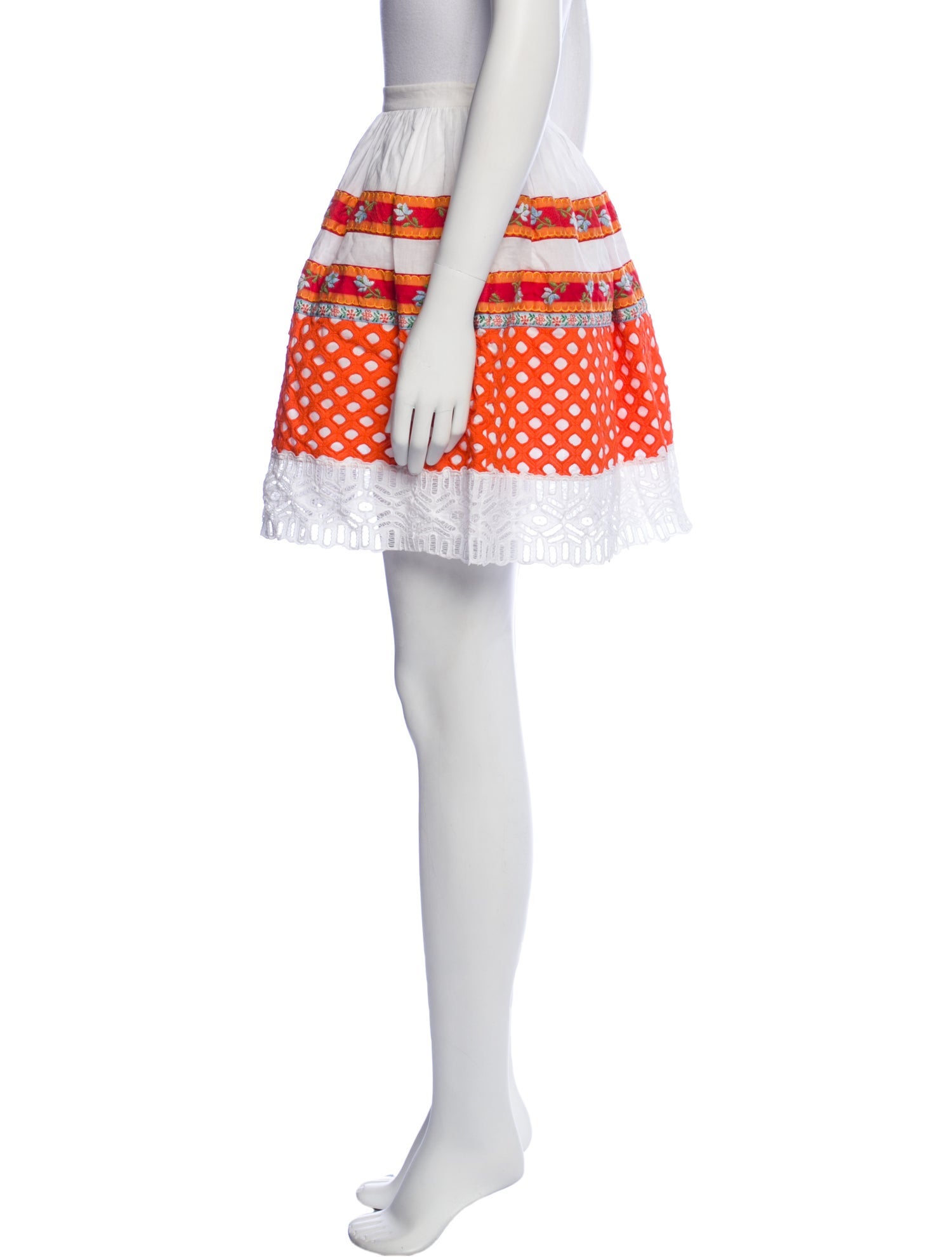 Tory Burch Lace Pattern Mini Skirt