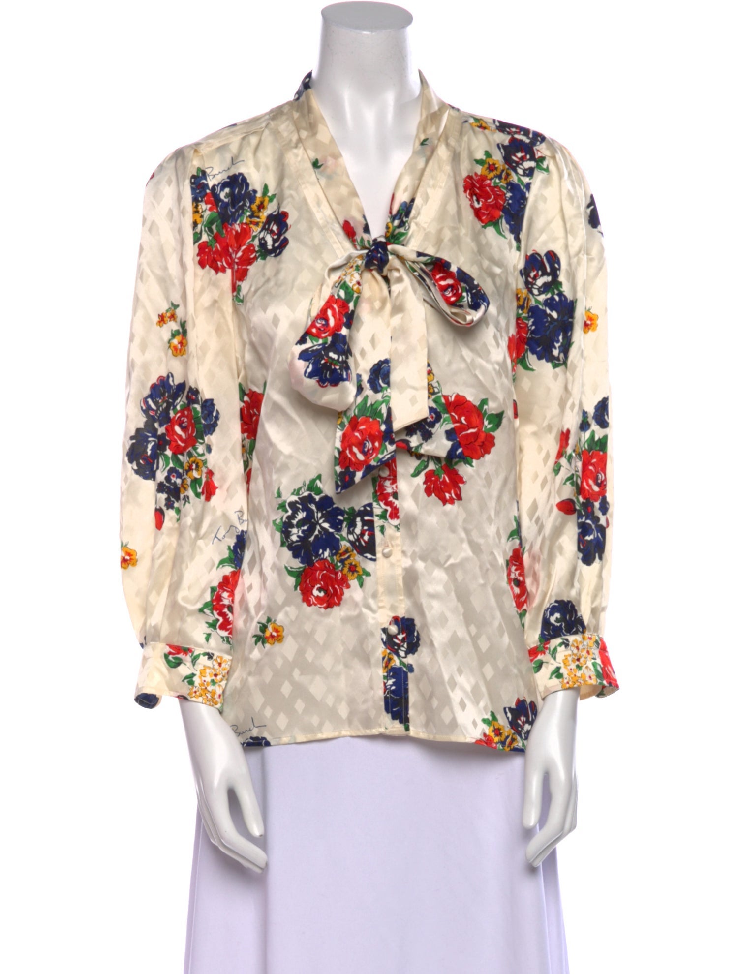 Tory Burch Silk Floral Print Blouse