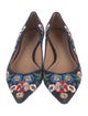 Tory Burch Suede Floral Print Flats